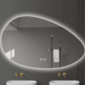 Home irregular shaped led vanity mirror kwm SS004