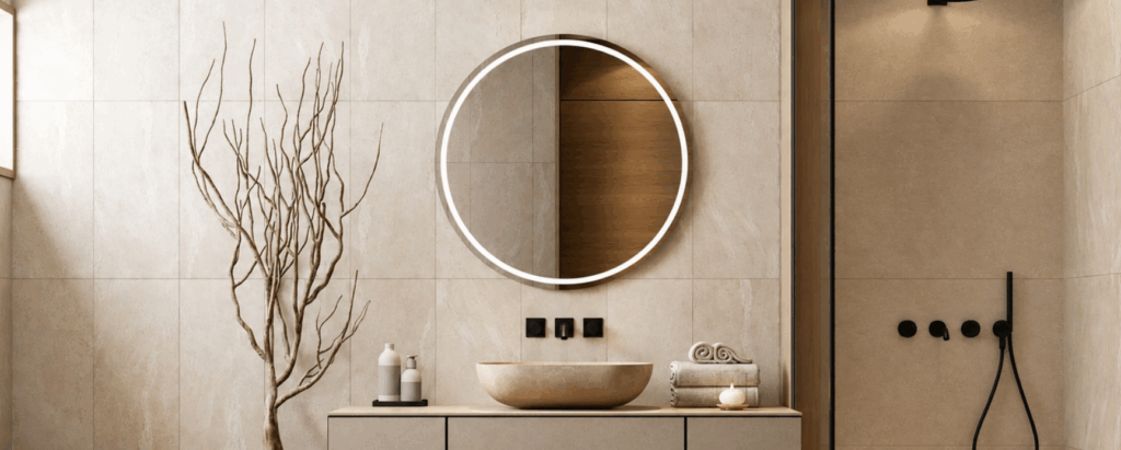 Bathroom LED lighted mirror