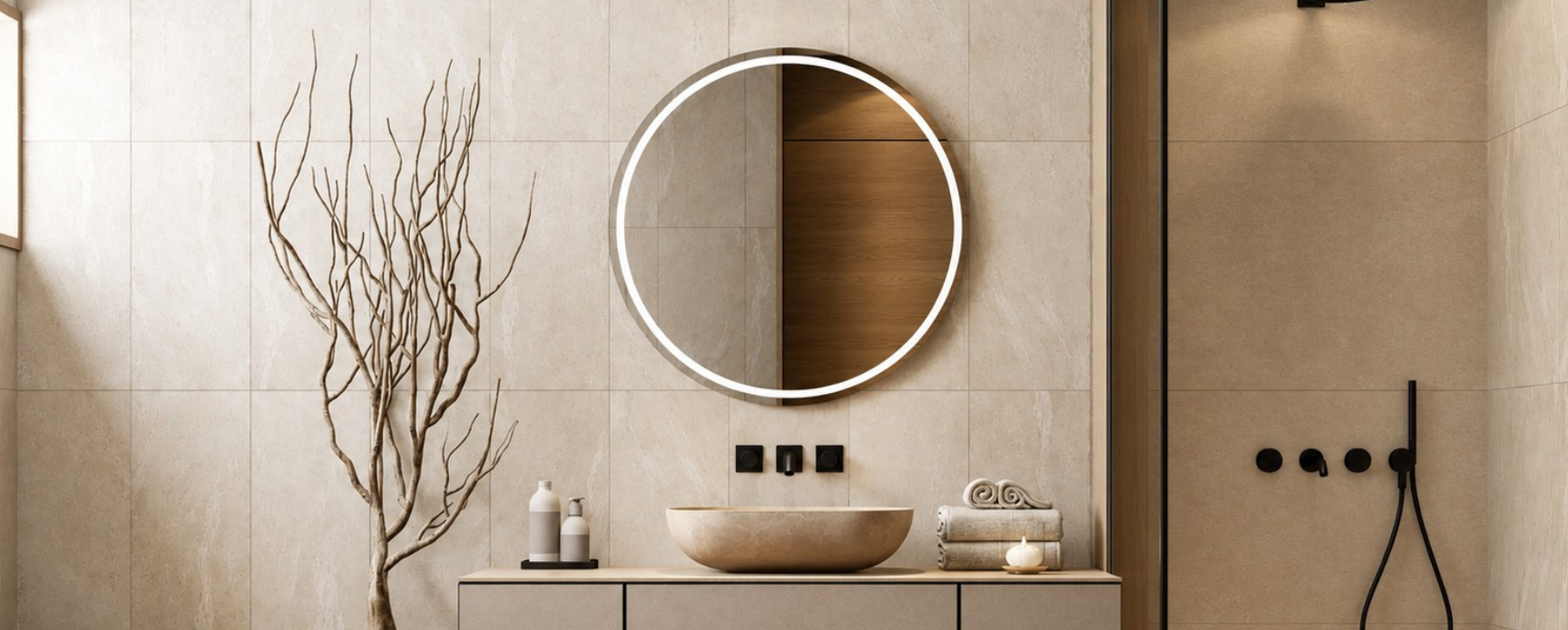 Home Bathroom LED lighted mirror