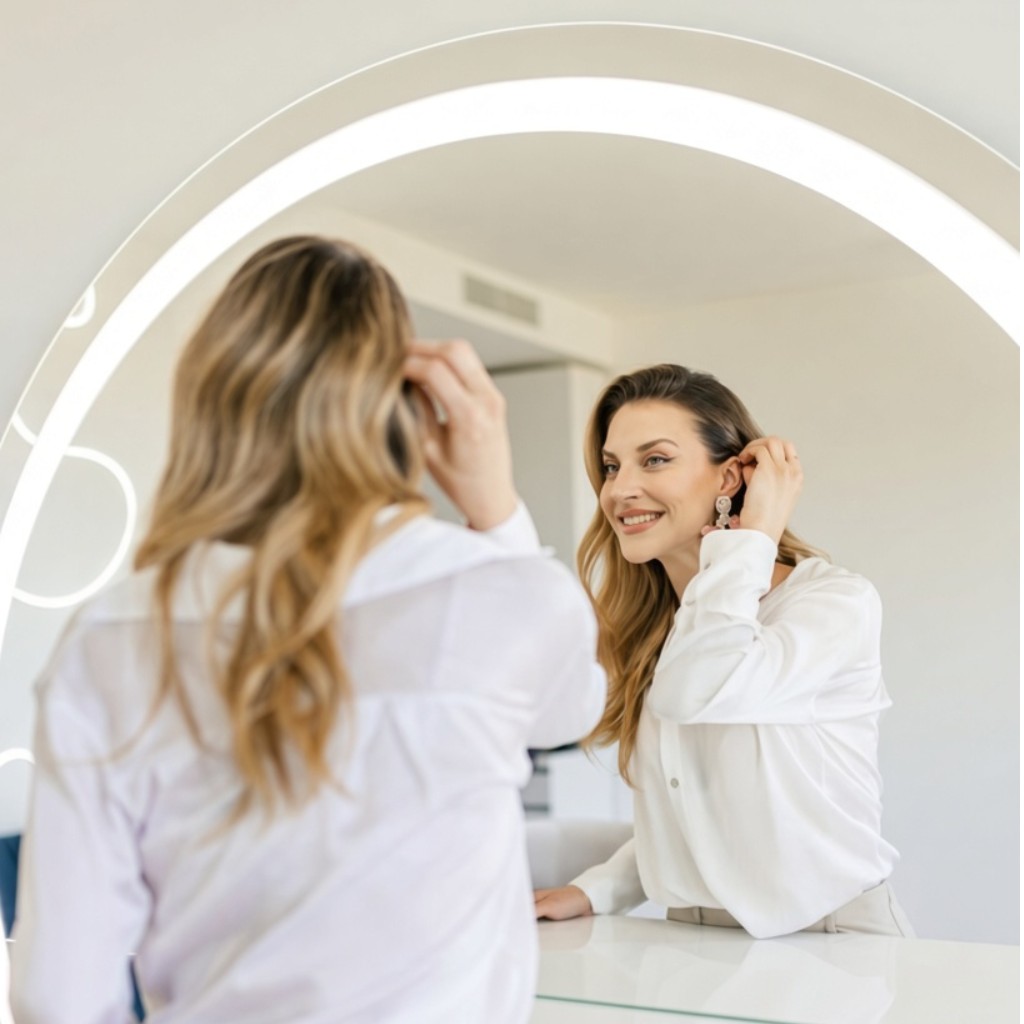 led mirror in bathroom vanity